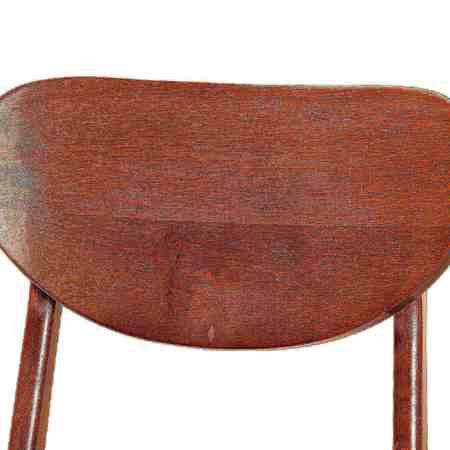 Baxton Studio Katya Mid-Century Modern Walnut Brown Finished Wood 2-Piece Dining Chair Set 183-11637-Zoro